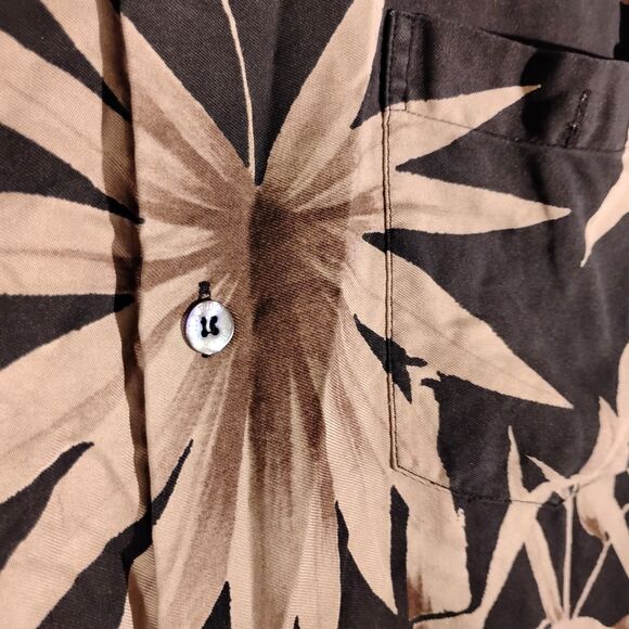 Tori Richard hawaiian shirt mens M Medium black floral all over 100% silk - Picture 3 of 7